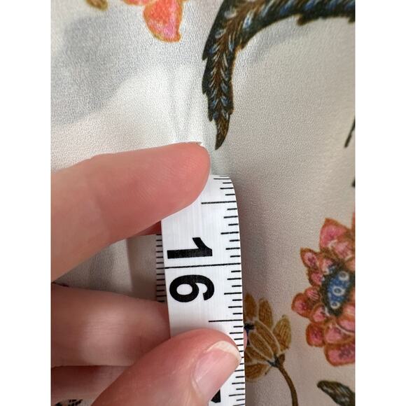 Show Me Your Mumu Top Womens XS White Floral Off Shoulder Crop Ruffle Nica Boho - Picture 8 of 9